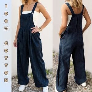 Midnight Plaid Overalls